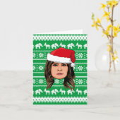 Carte MELANIA TRUMP Noël (Fleur jaune)