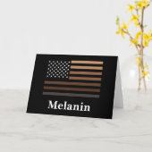 Carte Melanin African American USA Drapeau Histoire noir (Fleur jaune)