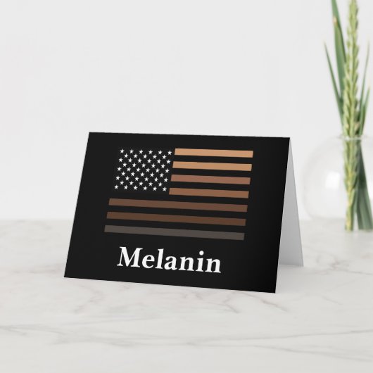 Carte Melanin African American USA Drapeau Histoire noir (Devant)