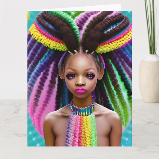 Carte Melanin Easter Rainbow Spring Sista Girl Birthday (Devant)