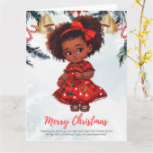 Carte Melanin Noël Black Girl Magic Xmas Magic Fun (Fleur jaune)