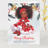 Carte Melanin Noël Black Girl Magic Xmas Magic Fun (Fleur jaune)