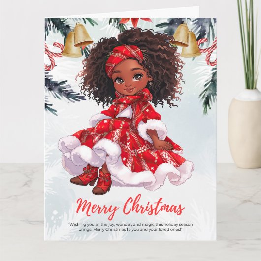 Carte Melanin Noël Black Girl Magic Xmas Magic Fun (Devant)