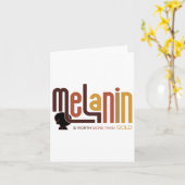 Carte Melanin Vaut Plus Que Or Afro Melanated Bla (Fleur jaune)