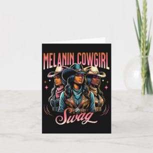 Carte Mélanine Cowgirl Swag Style Western Histoire des N