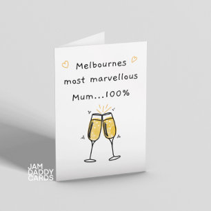 Carte Melbournes plus merveilleux anniversaire de maman