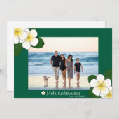 Carte Mele Kalikimaka de Noël Hawaii Plumeria (Devant / Derrière)