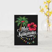 Carte Mele Kalikimaka Hawaii Santa Hawaiian Merry Christ (Fleur jaune)