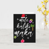 Carte Mele Kalikimaka Hawaiian Hawaii Xmas Pajama Palm T (Fleur jaune)