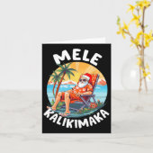 Carte Mele Kalikimaka Noël Hawaïen À Hawaii Sunba (Fleur jaune)
