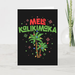 Carte Mele Kalikimaka Noël Hawaïen Lumière de Palmier