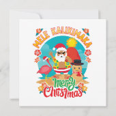 Carte Mele Kalikimaka pour un Noël hawaïen brillant (Dos)