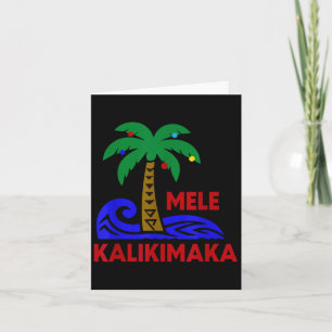 Carte Mele Kalikimaka Trocal Vacances Palmier Noël Hawa