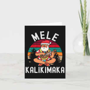 Carte Mele Kalikimaka Tropical Hawaiian Joyeux Noël