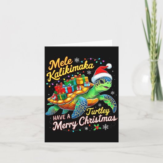 Carte Mele Kalikimaka Turtley Have A Merry Christmas (Devant)