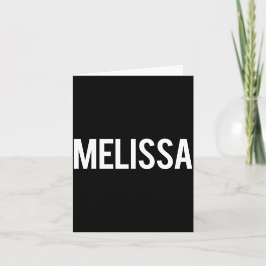 Carte Melissa - Cool New Funny Name Fan Gift Tee  (Devant)