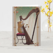 Carte Melodic Hamster Greetings – Whimsical Victorian (Fleur jaune)