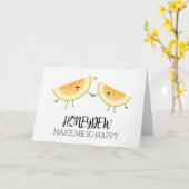 Carte Melons Tu Me Rends Joyeux Humour Fruit Pun (Fleur jaune)