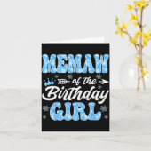 Carte Memaw Of The Birthday Girl Snowflakes Winter Chris (Fleur jaune)