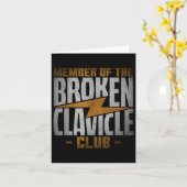 Carte Member Of The Broken Clavicle Club - Recovery Quot (Fleur jaune)