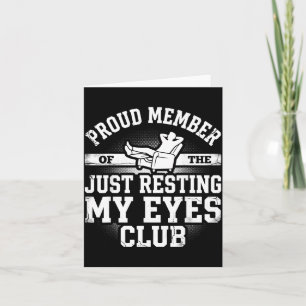 Carte Membre Fier Du Club Des Yeux Qui Se Reposent Papa