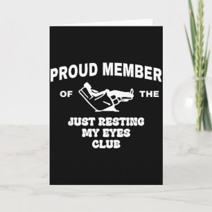 Carte Membre fier du club Je me repose les yeux Papa Fêt