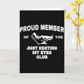 Carte Membre Fier Du Club Je Repose Simplement Mes Yeux  (Fleur jaune)