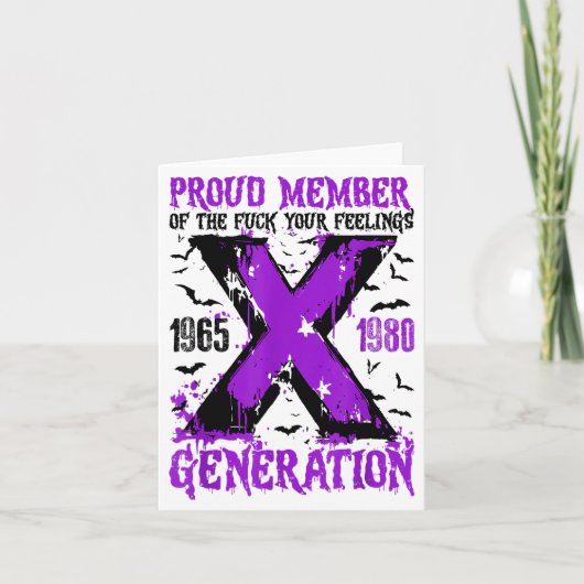 Carte Membre fière Génération X Pour Vos Sentiments Hall (Devant)