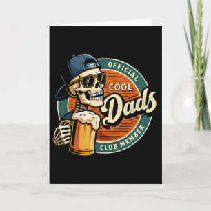 Carte Membre Officiel Cool Dads Club Squelette Drôle de