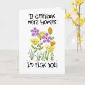 Carte Mémé (Fleur jaune)