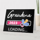Carte Mémé 2023 Chargement en cours - Promue Grand-mère (Devant)
