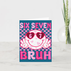 Carte Meme 67 Saint-Valentin Bruh Six Seven Cœur Femmes