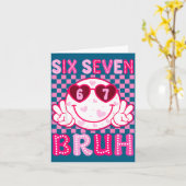 Carte Meme 67 Saint Valentin Bruh Six Seven Cœur Femmes (Fleur jaune)