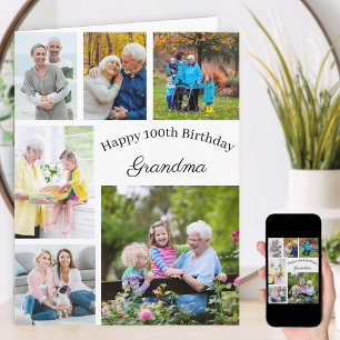 Carte Mémé 6 Collage de photos pour un grand anniversair