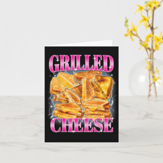 Carte Mème alimentaire amusant Fromage Grillé Sandwiches (Fleur jaune)
