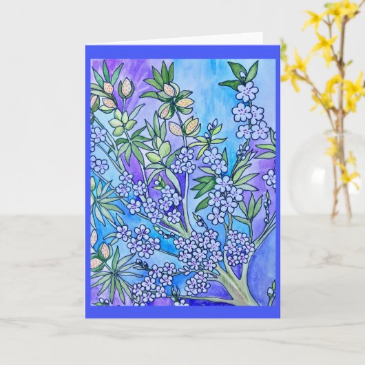 Carte Même amandes mûres (Fleur jaune)