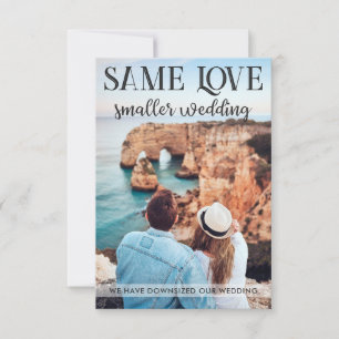 Carte Même amour mariage plus petit réduit à l'essentiel