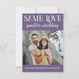 Carte Même amour mariage plus petit réduit photographie