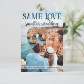 Carte Même amour mariage plus petit réduit photographie  (Debout devant)