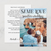 Carte Même amour mariage plus petit réduit photographie  (Devant / Derrière)