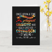 Carte Mémé Août qui aimait vraiment ses petits-fils (Fleur jaune)