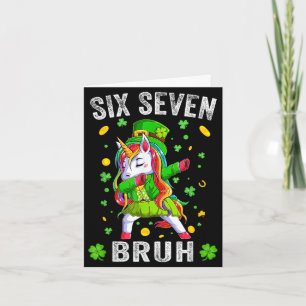 Carte Meme Bruh 6 7 jour de la Saint-Patrick garçons enf