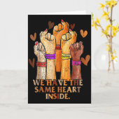 Carte Même cœur Mois de l'histoire des Noirs Blm Mélanin (Fleur jaune)