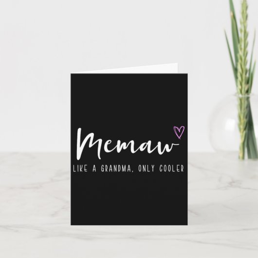 Carte Mémé comme une grand-mère mais en plus cool pour l (Devant)