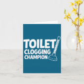 Carte Mème de bouchage de toilettes champion (Fleur jaune)