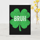 Carte Mème de Bruh Trèfle Drôle St Patrick Teens Garçon (Fleur jaune)