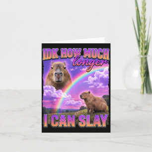 Carte Mème de capybara drôle Je ne sais pas combien de t