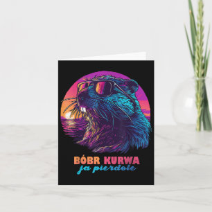 Carte Mème de castor polonais amusant - Bobr Bober Kurwa