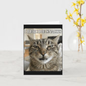 Carte Mème de chat drôle drôle nécessite des collations  (Fleur jaune)
