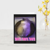 Carte Mème de chat Wiwiwi (Fleur jaune)